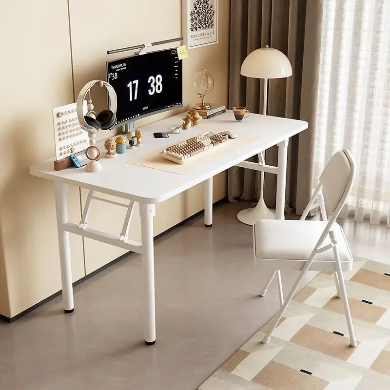 Reinforced double beam folding table, desktop computer table, household desk, simple desk