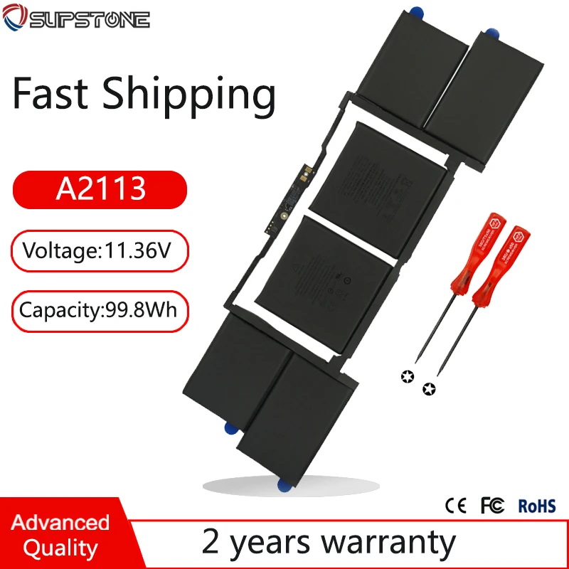 nova bateria do portatil a2113 61600533 para apple macbook pro nucleo de 16 polegadas i9 a2141 mvm2ll mvvl2ll a emc3347 i7 9750h i9 9980hk 01