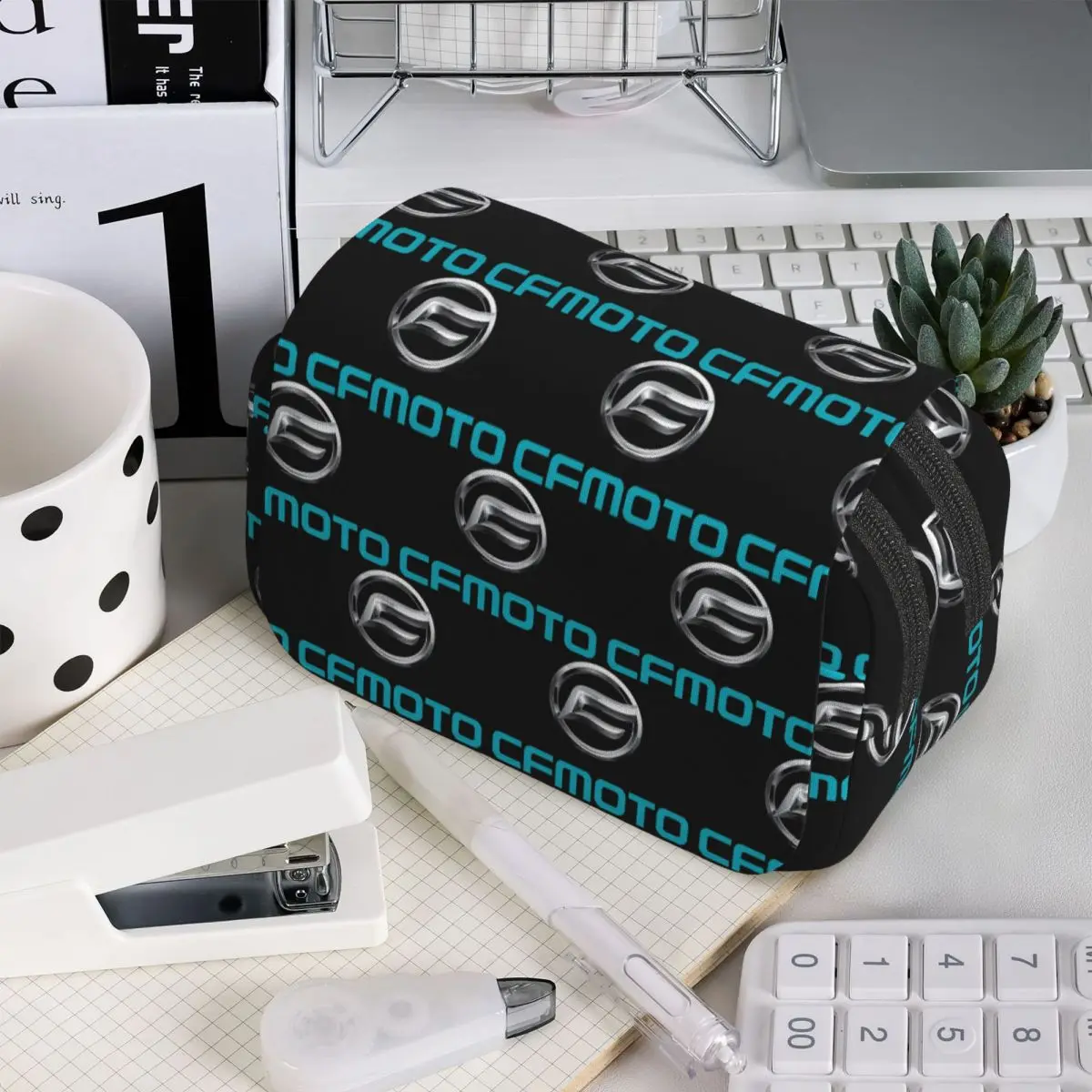 CFMoto Logo Motorcycle Pencil Case for Studen School Pen Box Pencil Bag Stationery Supplies Pen Holder Bag