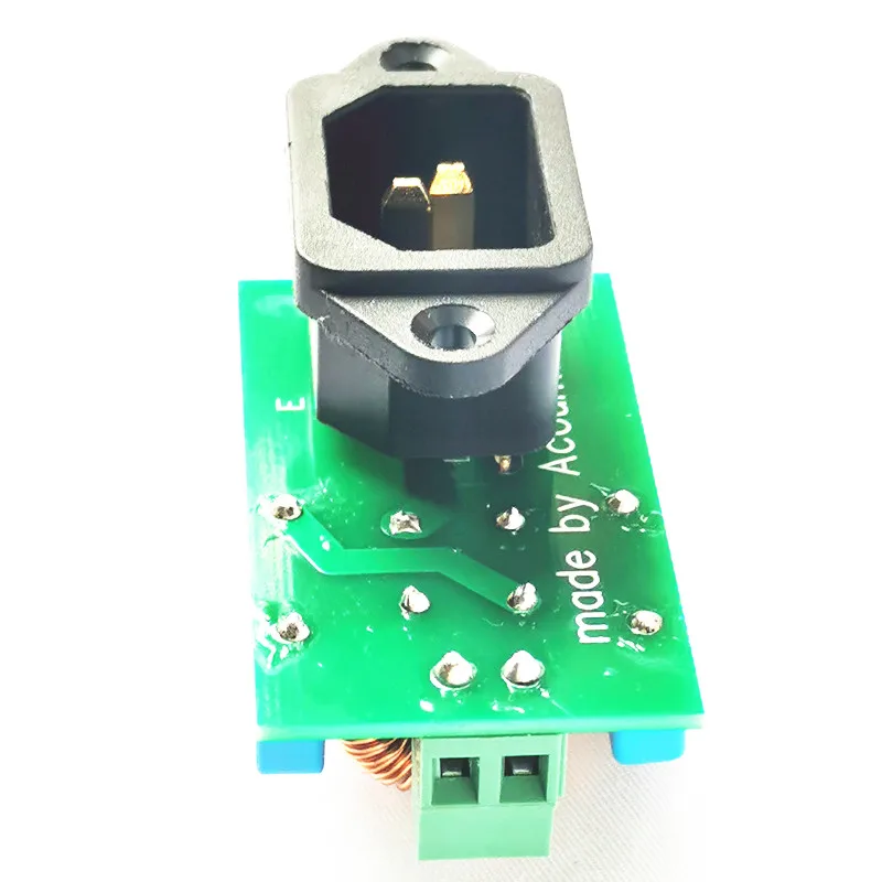 4A EMI noise filter  board with Gold-plated AC outlet for diy power amplifier