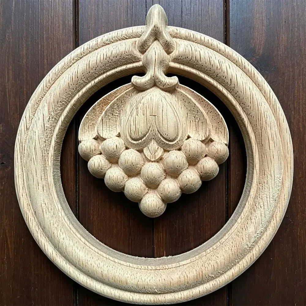 15cm Onlay Wood Applique Decal Corner Home Cabinet Window Unpainted Wooden Antique Modern Ornamental European Decoration