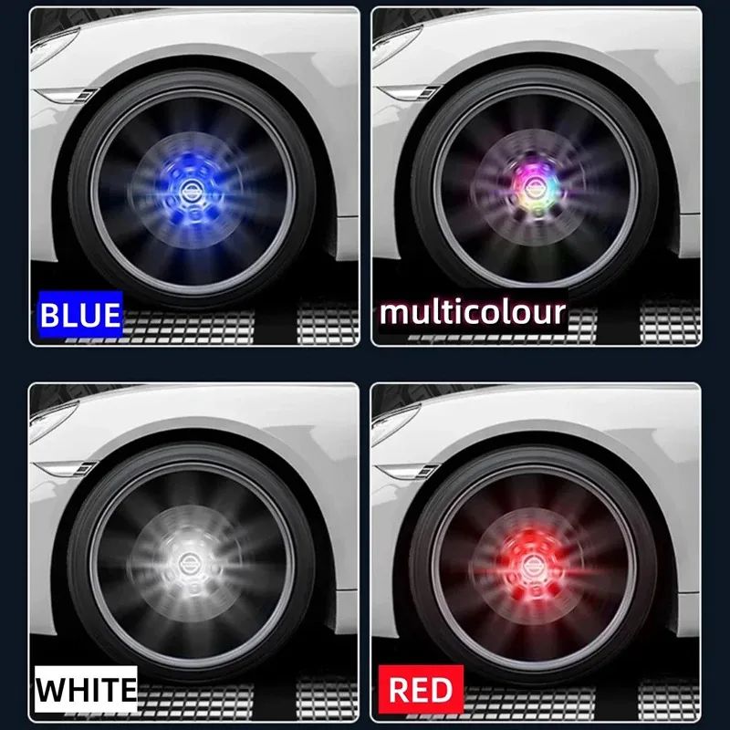 Deren جودة عالية Led دعم مغناطيسي مضيء تخصيص شعار غطاء محور العجلة أضواء عائمة متوافقة #5