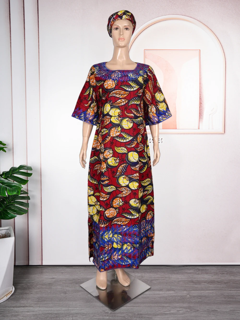 H&D New African Dresses For Women Embroidery Bazin Floral Boho Dresses Ankara Rich Long Robes Tradition Party Wedding Ramadan