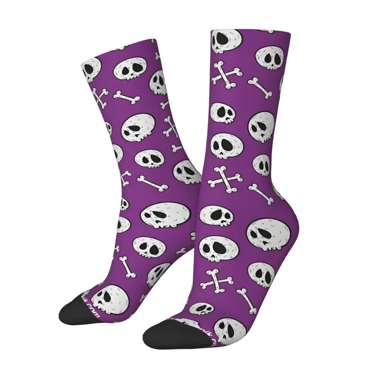 Skull Purple Skull Skeleton Unisex Winter Socks Windproof Happy Socks street style Crazy Sock