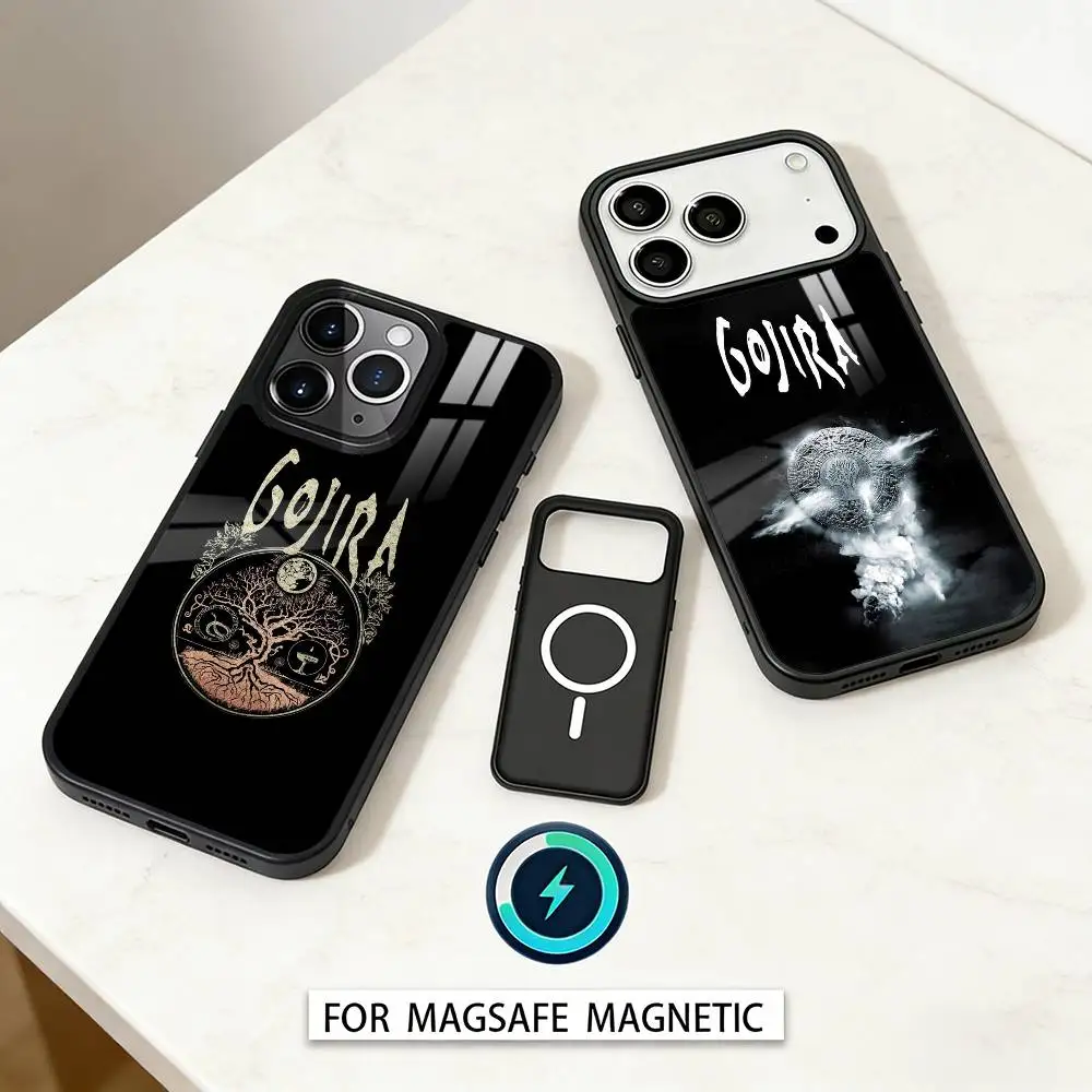 

Band G-GojiraS Fortitude Phone Case Magnetic For iPhone17 16 15 14 13 12 Pro Max For Magsafe Wireless Charging Cover