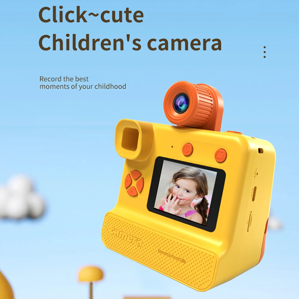 キッズインスタントプリントカメラ ゼロインク デジタルフォトカメラ 2.0インチスクリーン HD 1080P ビデオカメラ おもちゃ 女の子 男の子向けギフト 3歳～12歳