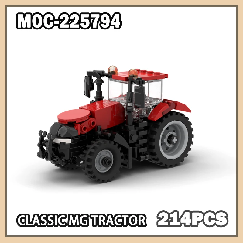 

MOC-225794 Classic MG Tractor Engineering Vehicle Building Blocks Creative Garage Toys Christmas Child DIY Boy Girl Gift214PCS