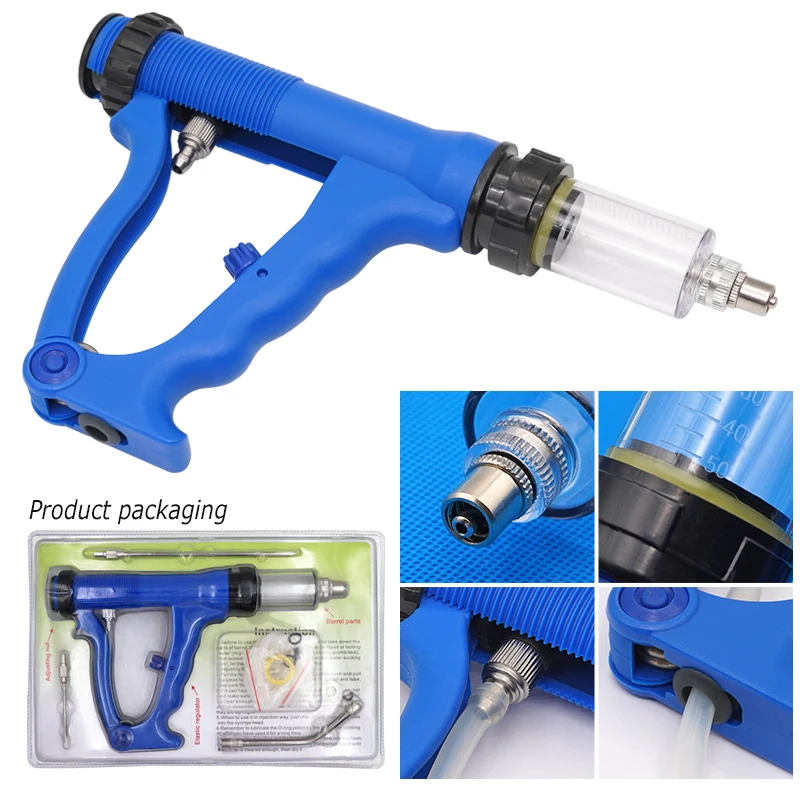 50/30/20/10Ml Veterinary Feeding Gun Continuous Adjustable Feeder Gun for Cattle Sheep Pig Rabbit Animals Livestock Tools