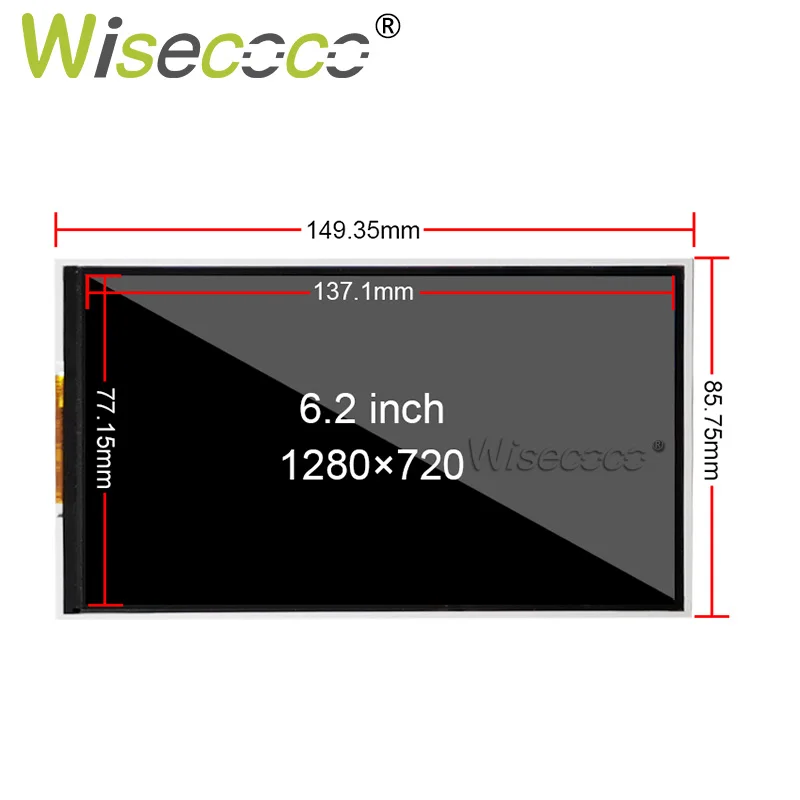 Imagem -03 - Tela Lcd Módulo Display Micro Usb Driver Board 62 Tft 1280x720