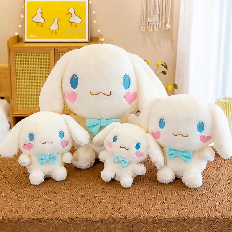 New Sanrio Cinnamoroll Dog Plush Dolls Kawaii Pillow Stuffed Animal Comfort Soft Cartoon Kids Xmas Festival Gift Girlfriend Gift