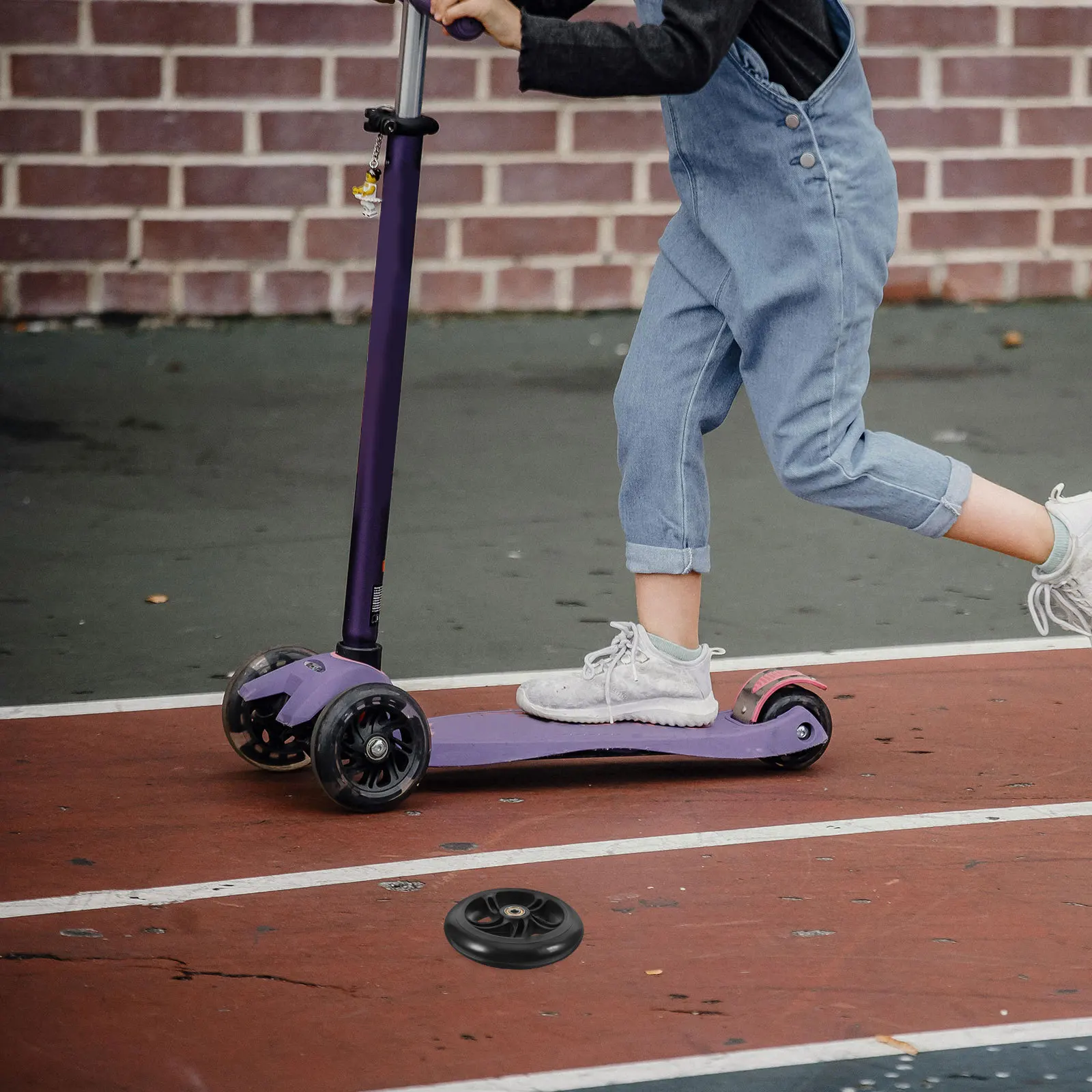 2 قطعة عجلات سكوتر البولي يوريثين دائم عملية هادئة قبضة ناعمة في الهواء الطلق داخلي حيلة لوح التزلج مجموعة عجلات