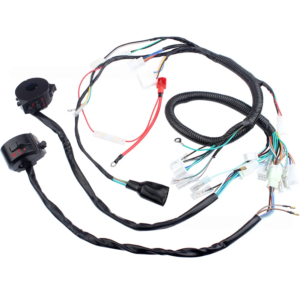 

Control Switch Wiring Harness Line Compatible for Honda ZJ125 For CG125 For Italika DT125 FT125 Motorcycle ABS Black