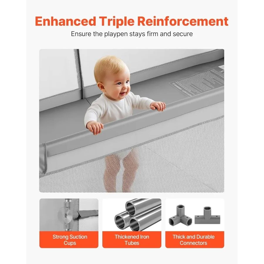 روضة أطفال 78.7 بوصة × 70.3 بوصة روضة أطفال كبيرة جدًا للأطفال الصغار في الأماكن المغلقة/الخارجية سياج لعب ساحة نشاط أمان بدون فجوة C #3