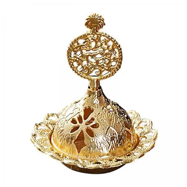 Arabic Incense Burner Metal Cone Holder Durable Alloy Art Candle Centerpiece for Wedding Party Home Decor
