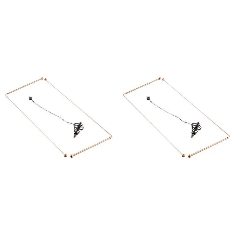 

Медные палочки для радиестезии - 99,9% чистая медь, 4 шт., палочки для гадания, детектор энергии и воды с маятником-подвеской - AT64