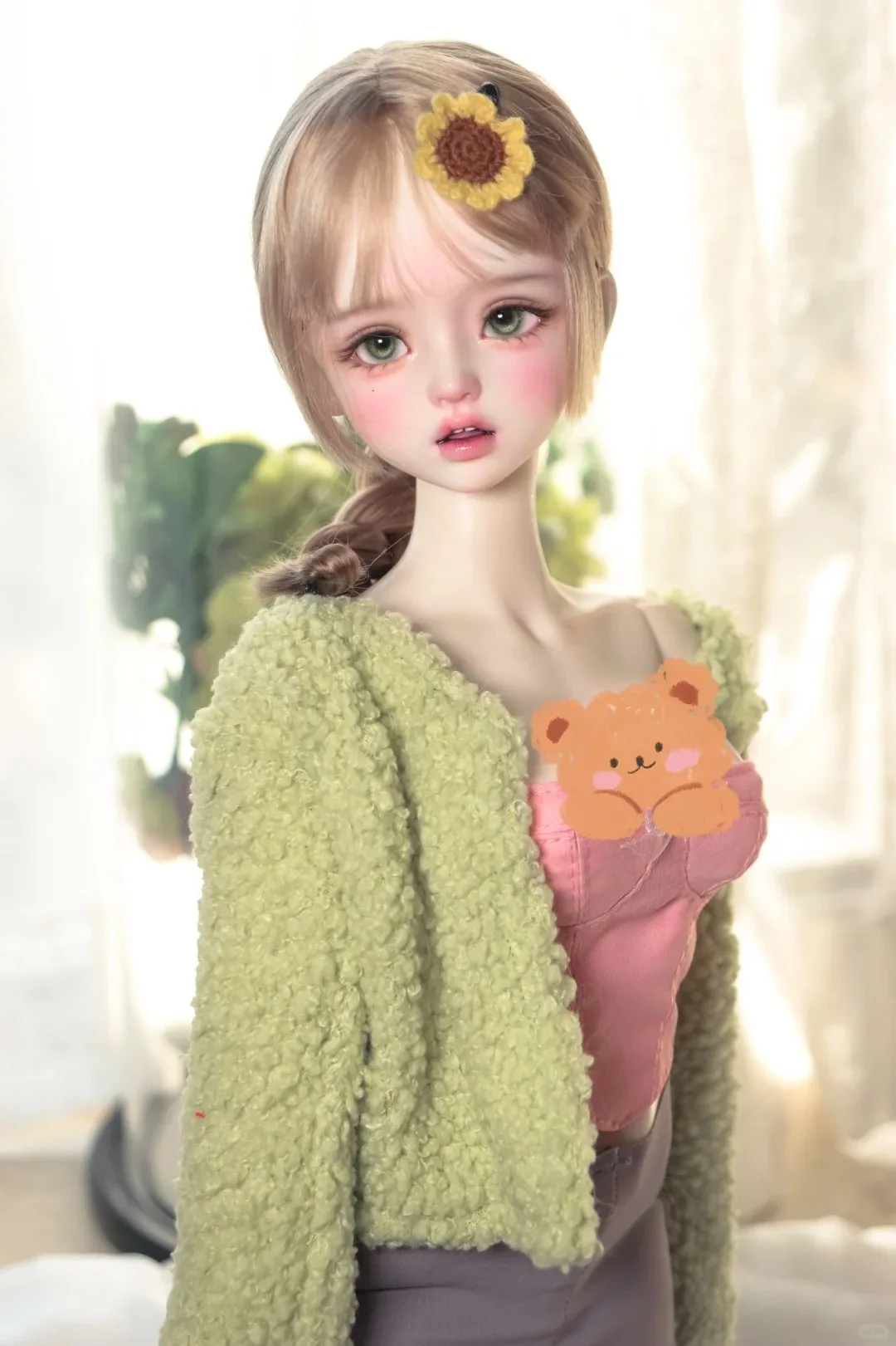 

New bjd sd Baby 1/4 42cm Eye Cute girl toy temperament overall plain body advanced resin spot makeup