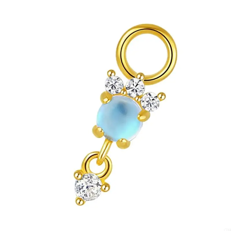 Elegant Diamonds Earring Featuring Bead And Crystals Detail Crafted In Silver For Fashionable Outfits C71A
