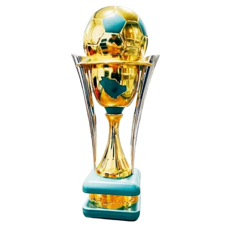 25cm Resin Saudi Kings Cup Football Champions Trophy Decorative Collectible Championship Award Trophy For Football Fans