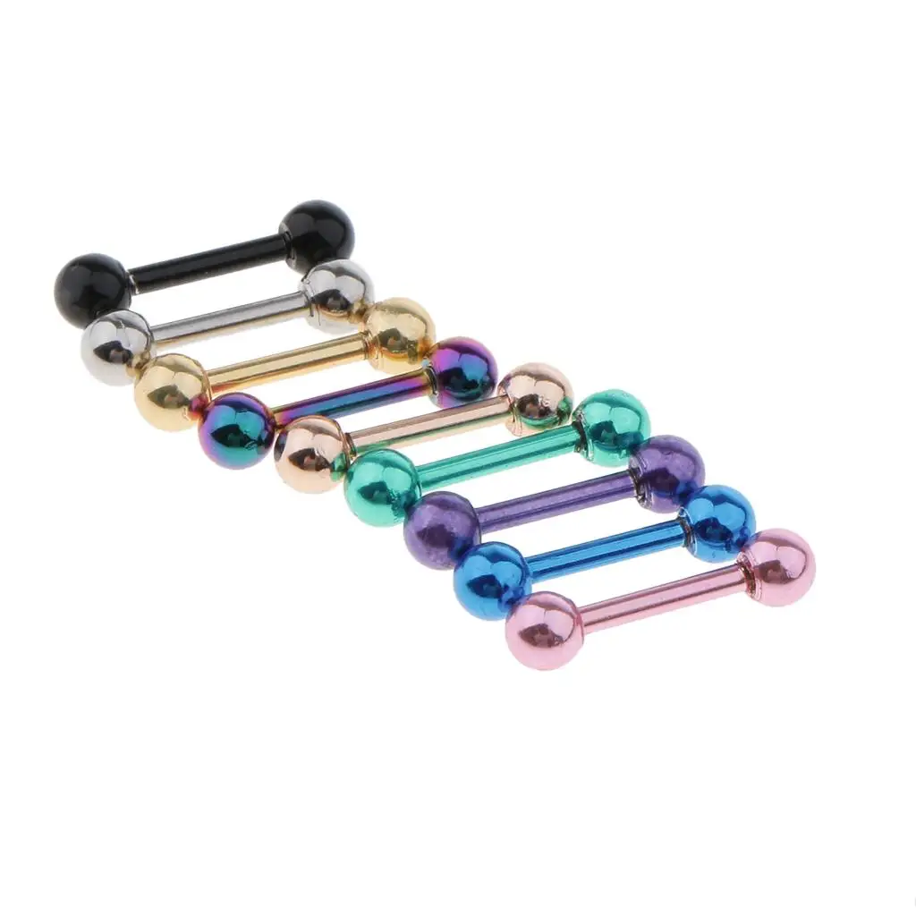 Barbell Piercings 16g Stainless Steel Lip Studs Straight Barbell Jewelry Ball Closure for Ear Helix Tongue
