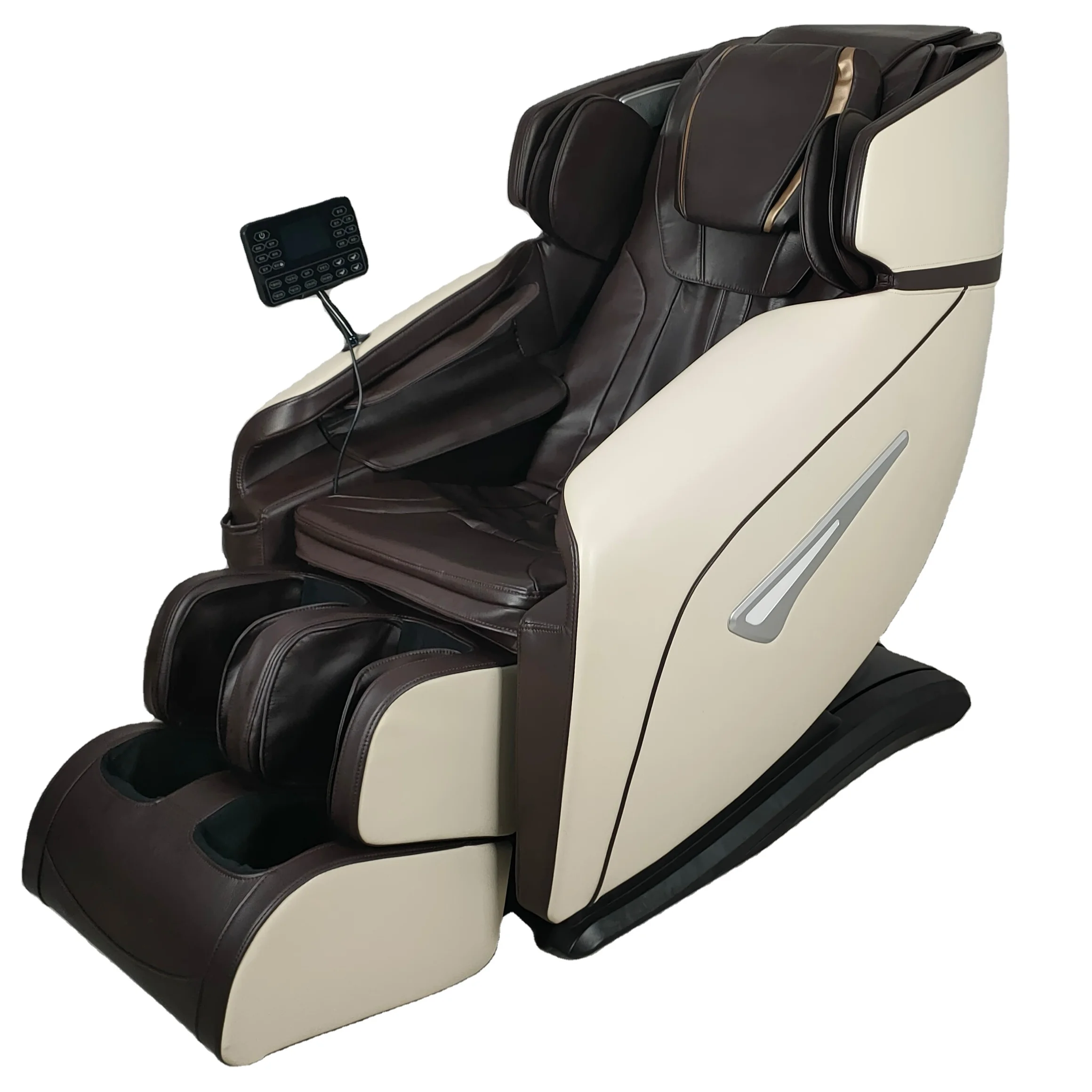 PHENITECH-Chaise de massage thaïlandaise, 4D, pour tout le corps, commande thaïlandaise, pression d'air, pétrissage du mollet, zéro gravité, 8 points, luxe