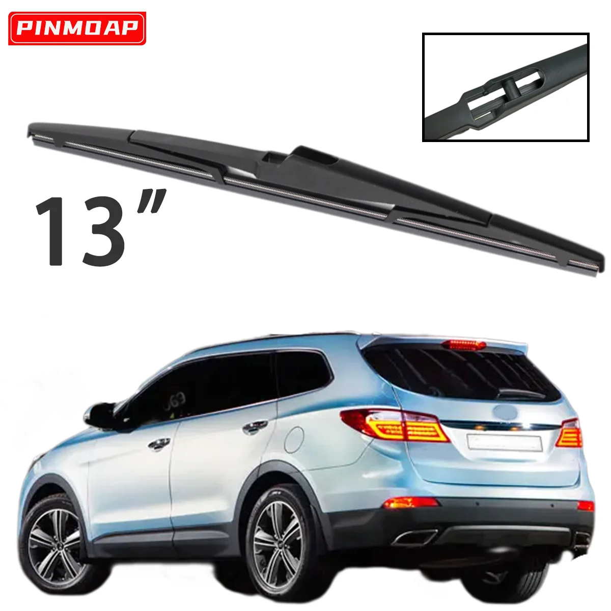 1pc 13 "essuie-glace traseiro para hyundai santa fe dm grand santa fe 2012-2017 pára-brisas lâmina de limpador traseiro acessórios do carro