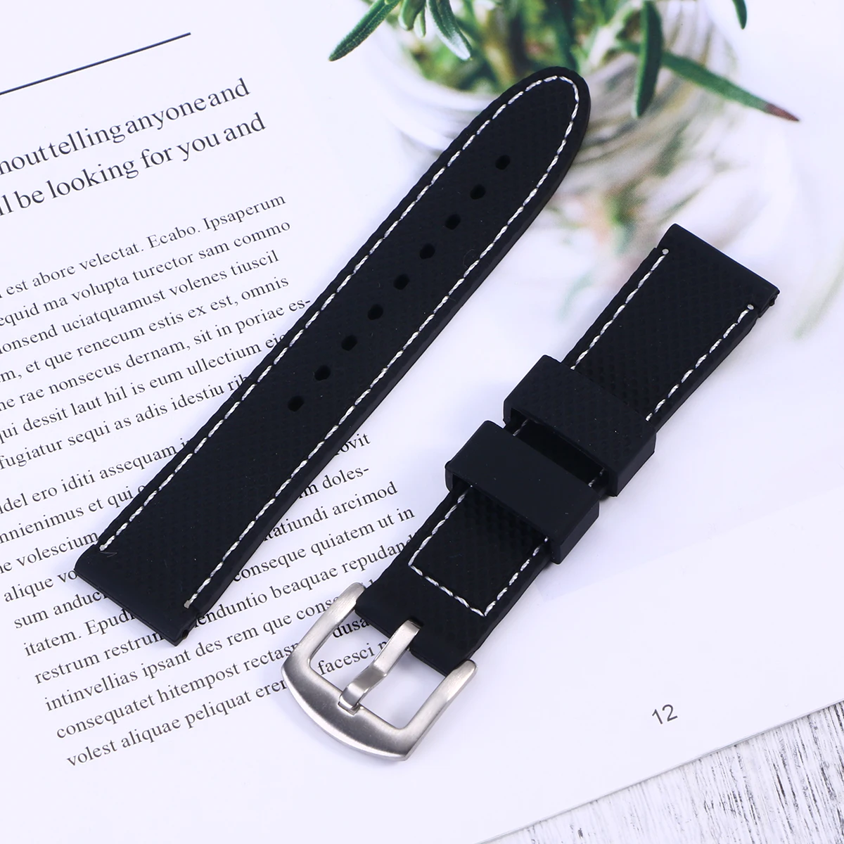 

Waterproof Smartwatch Bands Watchband White Straps 22mm Intelligent