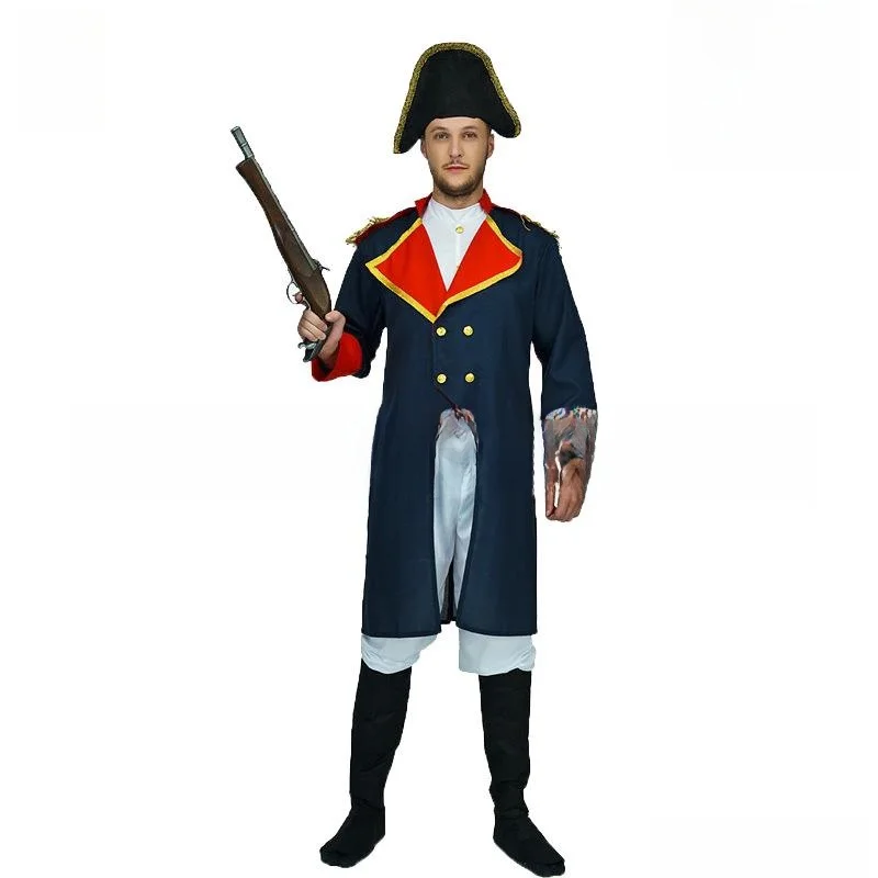 

Средневековый взрослый мужской костюм Наполеона для косплея, Хэллоуин, карнавал, сценическое представление, наряд Наполеона, традиционный китайский этнический костюм...
