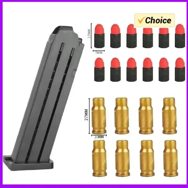 AS80 Soft Bullets & 24 Shells For Paintballs Toy Guns Desert Eagle Pistol Colt 1911 Foam Bullets Ammo