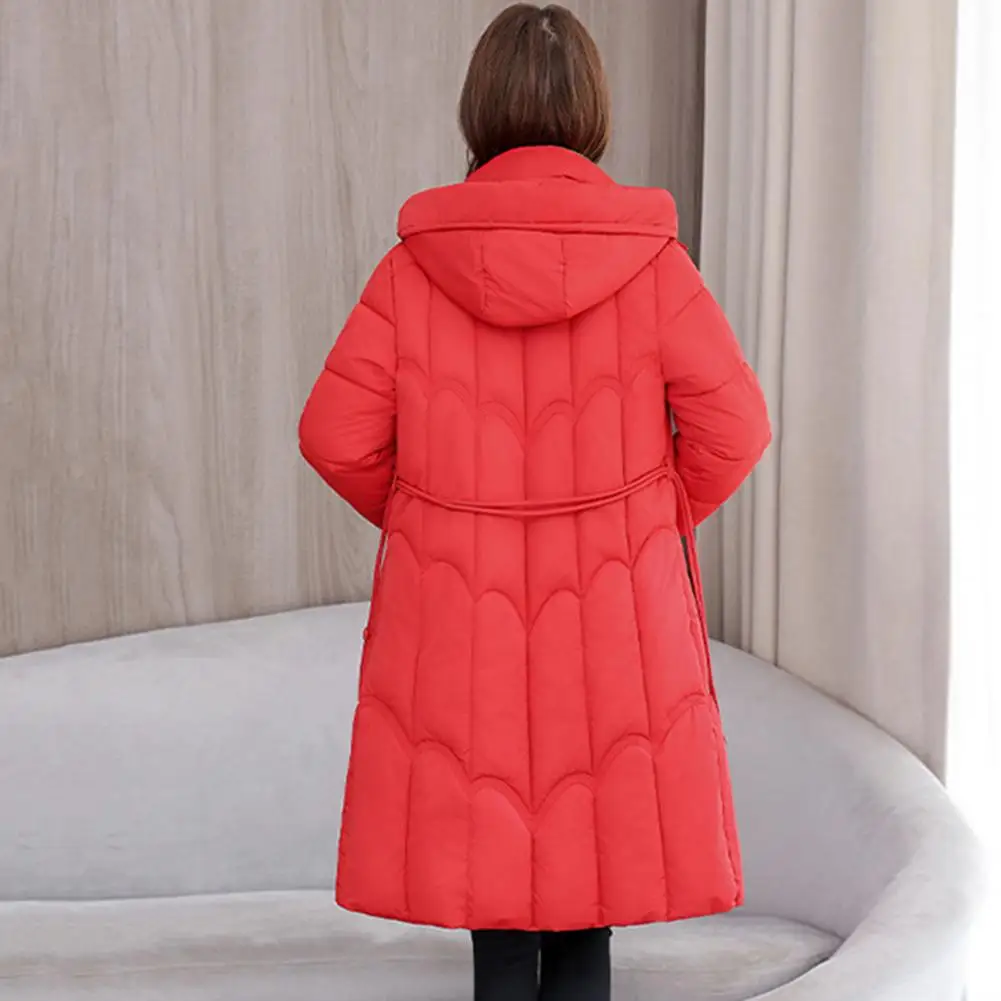 

Зимние парки большого размера с капюшоном, женский пуховик, новинка 2025 года, утепленное пальто с хлопковой подкладкой, модное длинное пальто, женские теплые парки ﻿