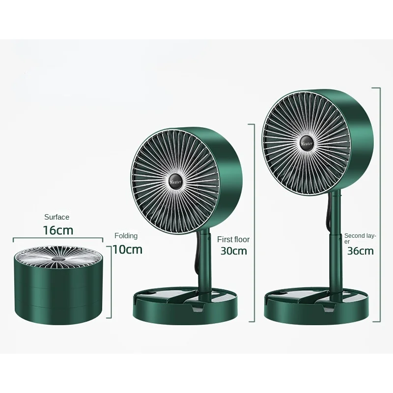 Mini ventilador plegable telescópico para el hogar, calentadores eléctricos portátiles, prácticos, de almacenamiento