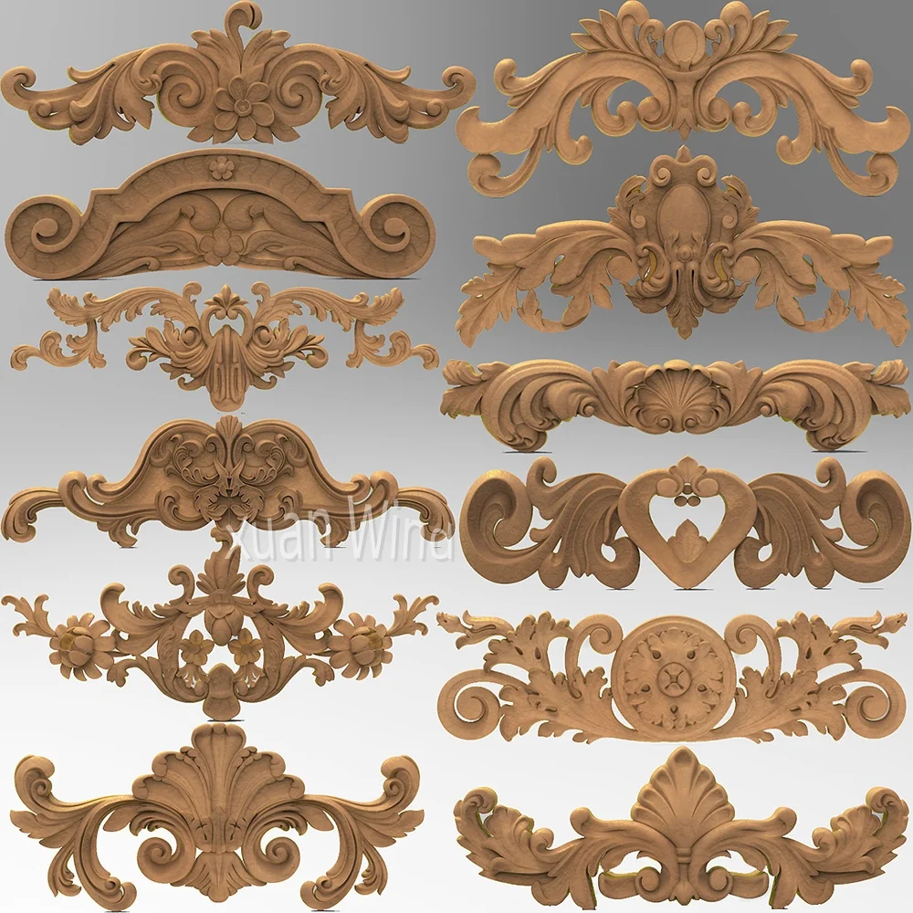جديد 24 قطعة نحت الخشب ثلاثية الأبعاد ملف الزاوية يزين STL نموذج ل CNC راوتر Artcam أسباير ديكور المنزل الأوروبي نحت الخشب