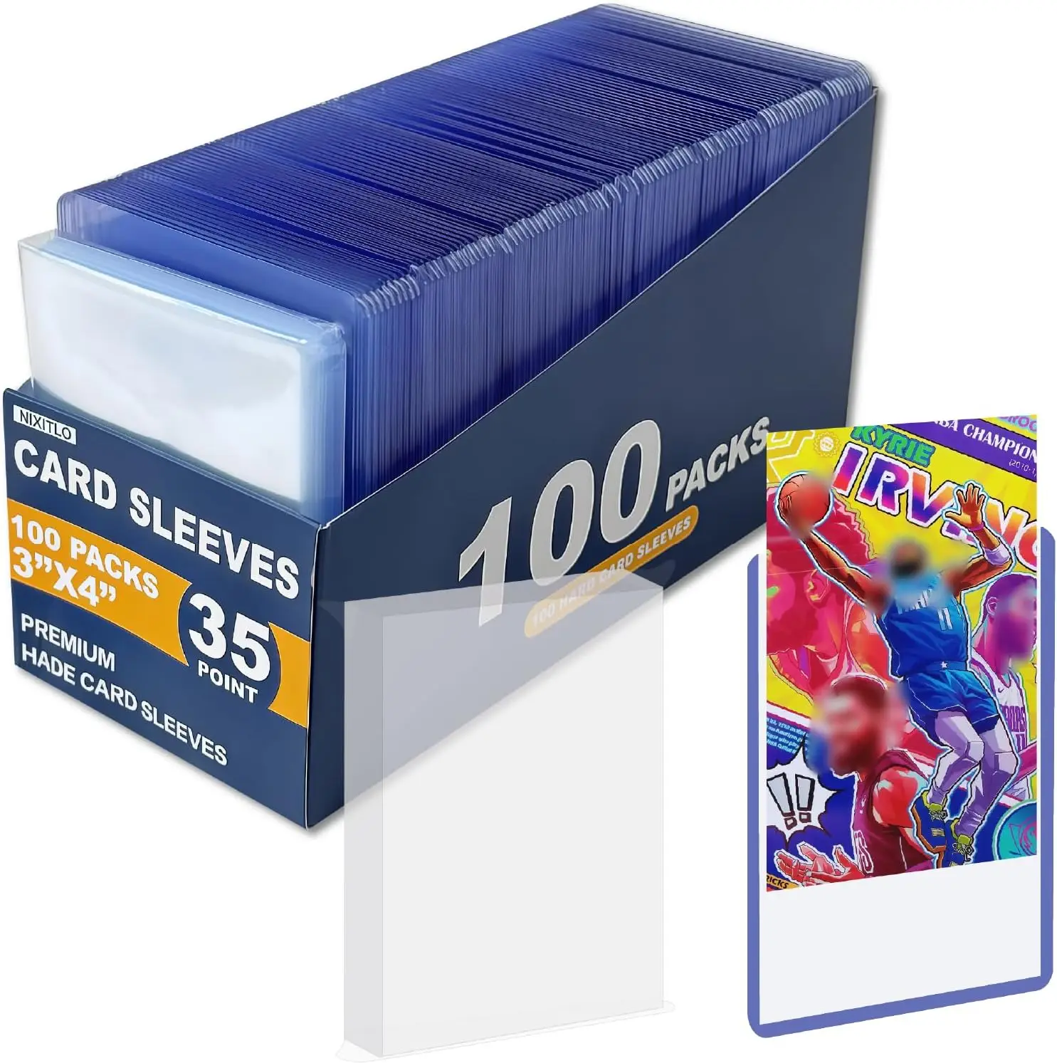 

Ultra-Clear Card Toploaders 200 Pack with 100 Hard Sleeves & 100 Soft Sleeves for Baseball, Football, MTG, Yu-Gi-Oh