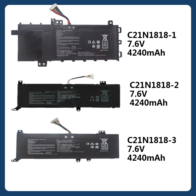 

Сменный аккумулятор C21N1818 для ASUS Vivobook 15X509 X515 F512UB X512DA X512 A512JA A512 F512 X412 X712 X515E B21N181