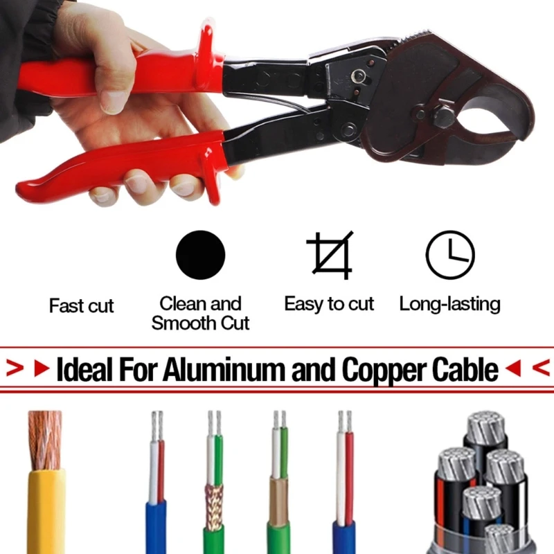Manual Cable Cutter with Staged Cutting Action for Aluminum Lines Without a Protective Metal Layer in Electrical M4YD