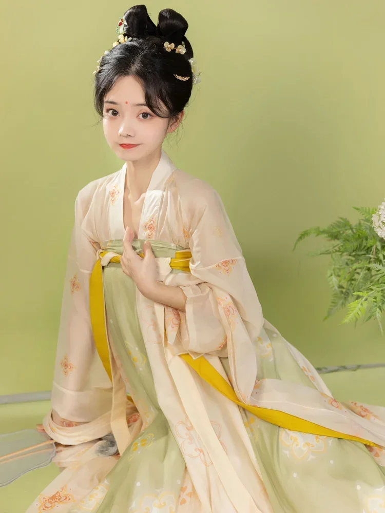 Princess Goddness Hanfu Women Chinese Traditional Embroidery Stage Dance Dress Fairy Cosplay Costume Gradient Cosplay Suit