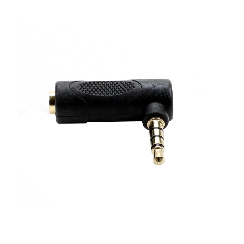 3.5mm Audio Stereo Adapter 90 Degree 3 Pole Right Angle Female To Male 4 Pole Plug L Shape AUX Headphone Jack Converter