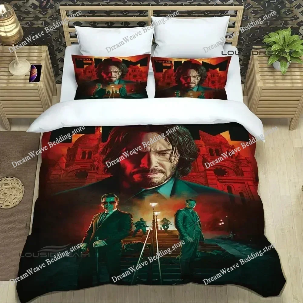 Movie John Wick Bedding Set Duvet Cover 3d Bedding Fashion Design Decoration King Duvet Cover Set Double Bed Set Bedding Sets