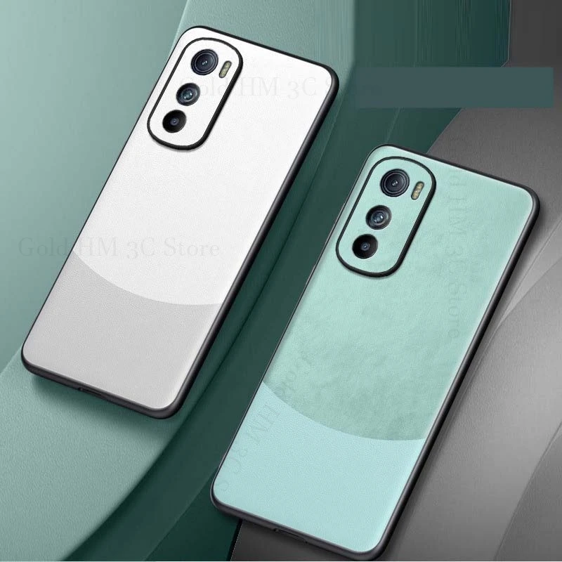 

Splice Leather Shockproof Phone Case For Motorola Moto G15 G05 G75 G45 G55 G85 G34 G84 S30 X30Pro Soft Silicone Protective Cover