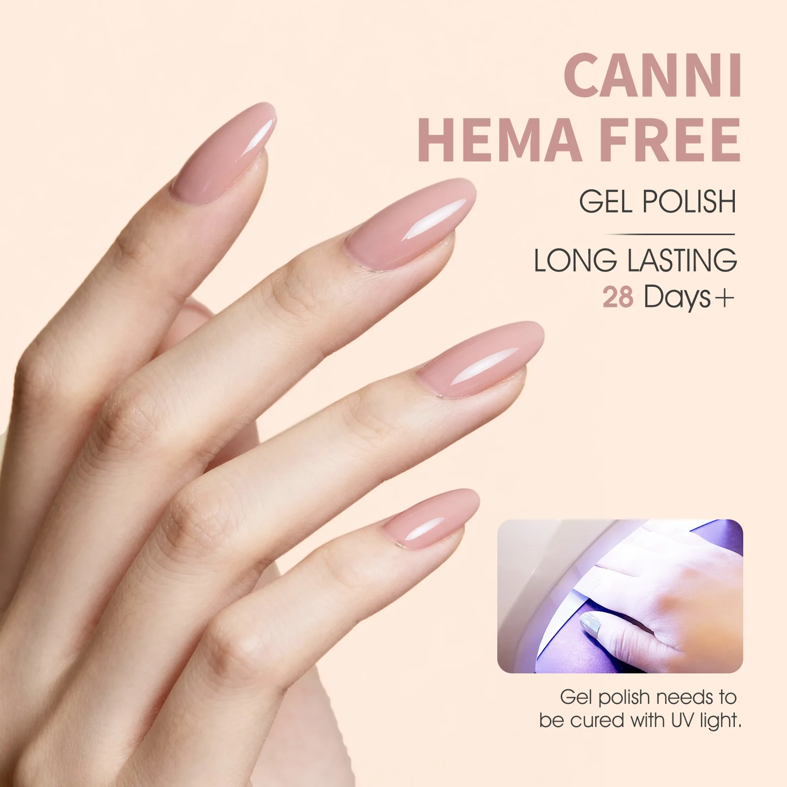 6 Stück/Set CANNI TPO-FREIER Gel-Nagellack Natürliche Nude-Farben Nagel-Gel-Kit Abziehbarer UV-LED Langanhaltender Salon-Qualität Maniküre für Zuhause und Alltag – Detail 14