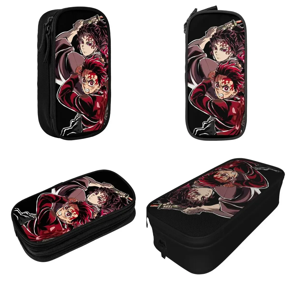 Demon Slayer Manga Pencil Case New Pen Box Bag Girl Boy Big Capacity School Supplies Gifts Pencil Pouch