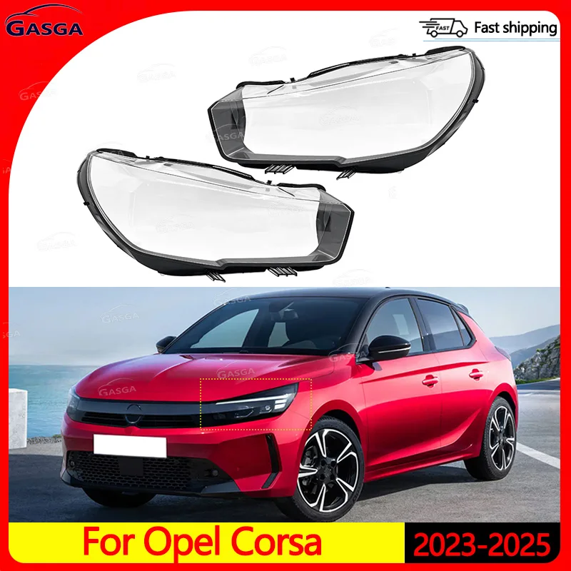 Transparent protective cover for car lights Car lamp housing Organic glass lampshade Fit For Opel Corsa 2023 2024 2025