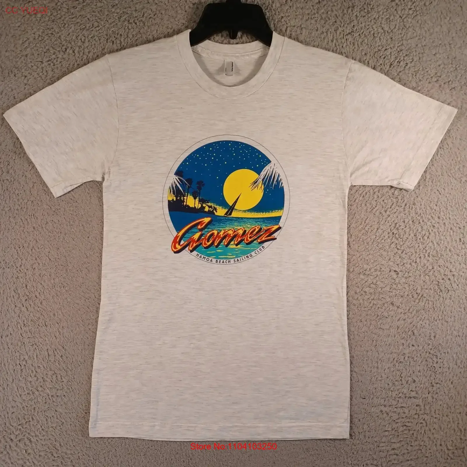Gomez Hamoa Beach Sailing Club Mens Multicolor T Shirt Size Small Boating Sea vintage Washed Slightly Stylish fashion