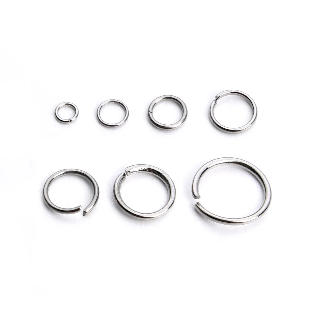 Stainless Steel Closed Jump Rings Split Ring Connector DIY Jewelry Making Craft Finding