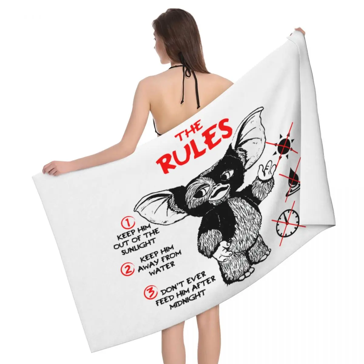 

Gremlins Gizmo Beach Bath Towel Microfiber Mogwai Horror Travelling Swimming Camping Towels