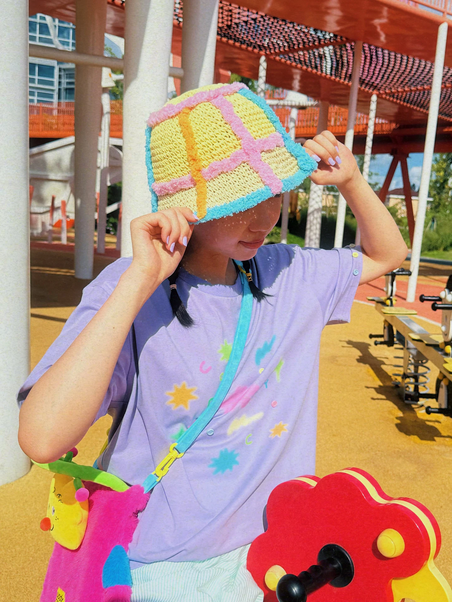 UODY Original Straw Woven Fishing Cap Women's Summer Sweet Breathable Sun Protection Beach Hat Cotton Polyester Material