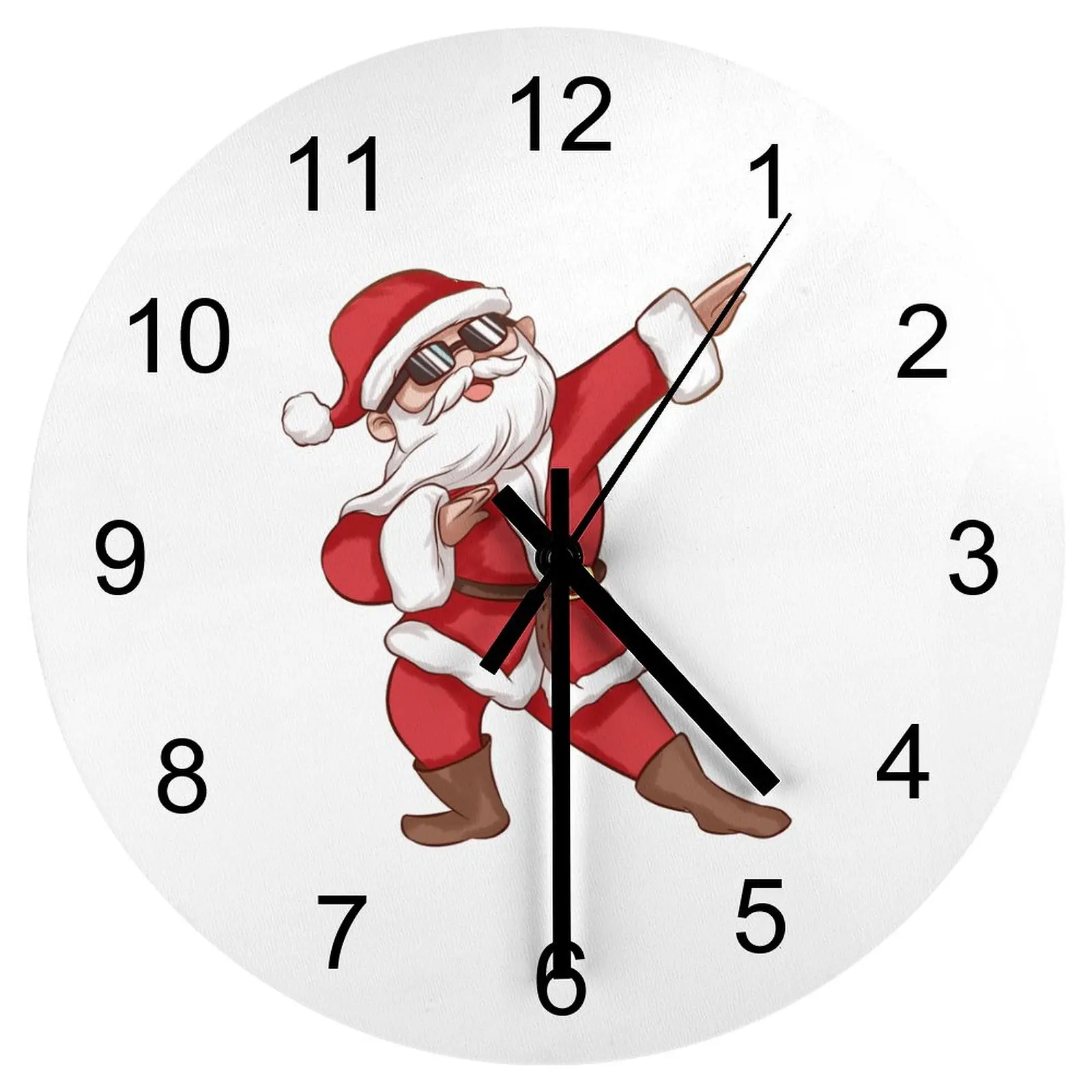 

Farm Wall Clock Santa Claus Clocks 12 inch Mute Fashion Round Creative Durable Fantasy