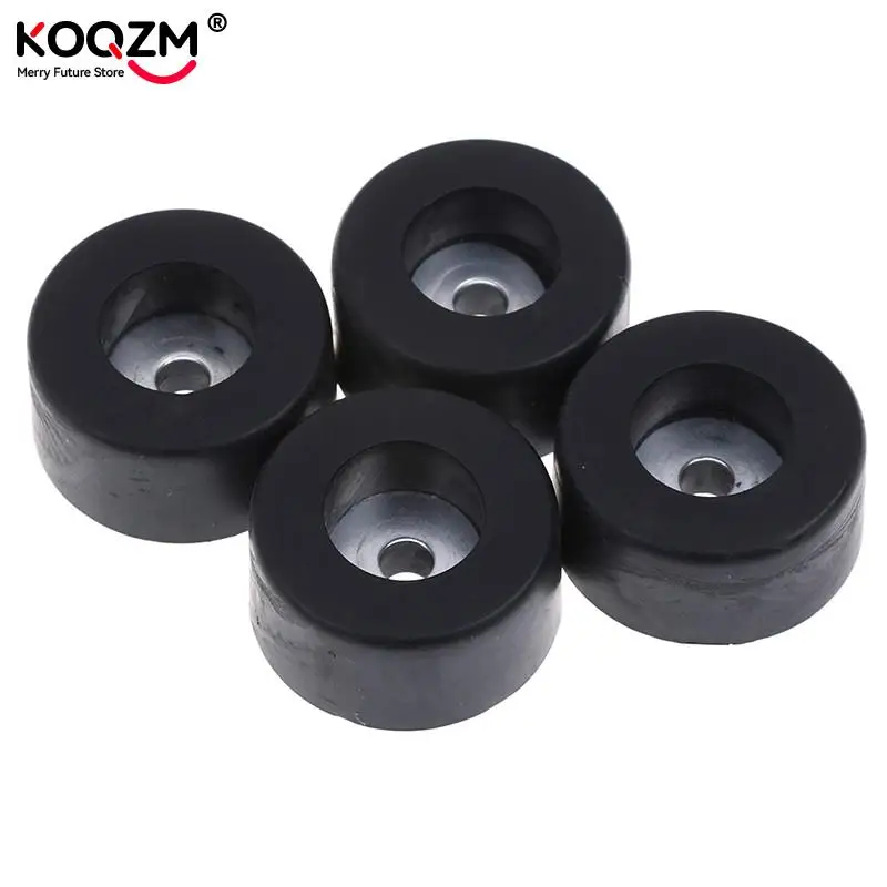 Cabinets Rubber Feet Damper Pad Base 4pcs Durable Black 38mm x 19mm Large Case Speaker