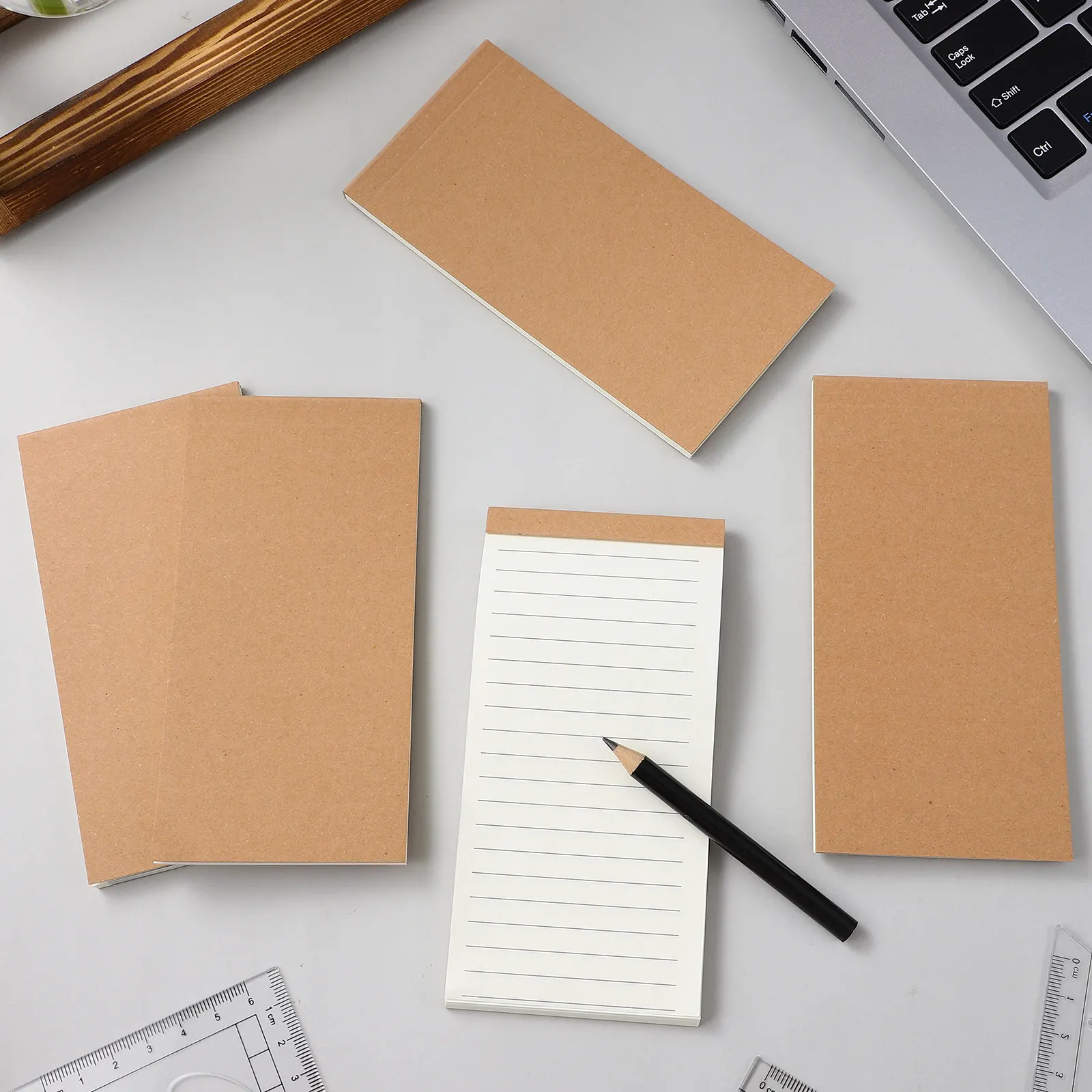 8Pcs Lightweight Notepads Small Notebook Set Horizontal Rule Lines Premium Paper Smooth Writing Pages for Office School