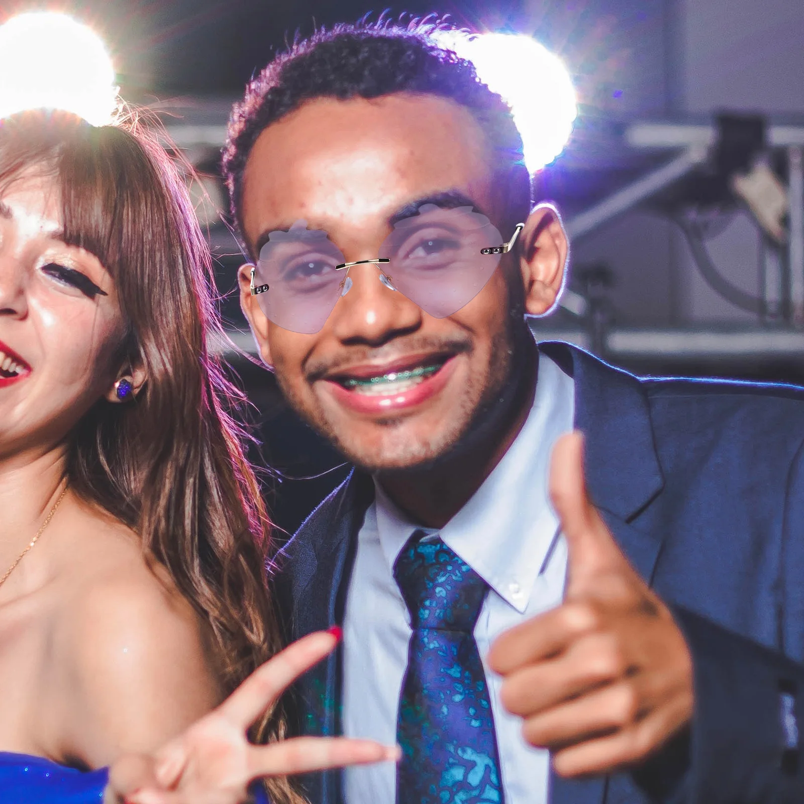 1 زوج متعة الفراولة نظارات خمر غير النظامية فرملس نظارات لعيد الميلاد السنة الجديدة زي لوازم الحفلات بيان الموضة