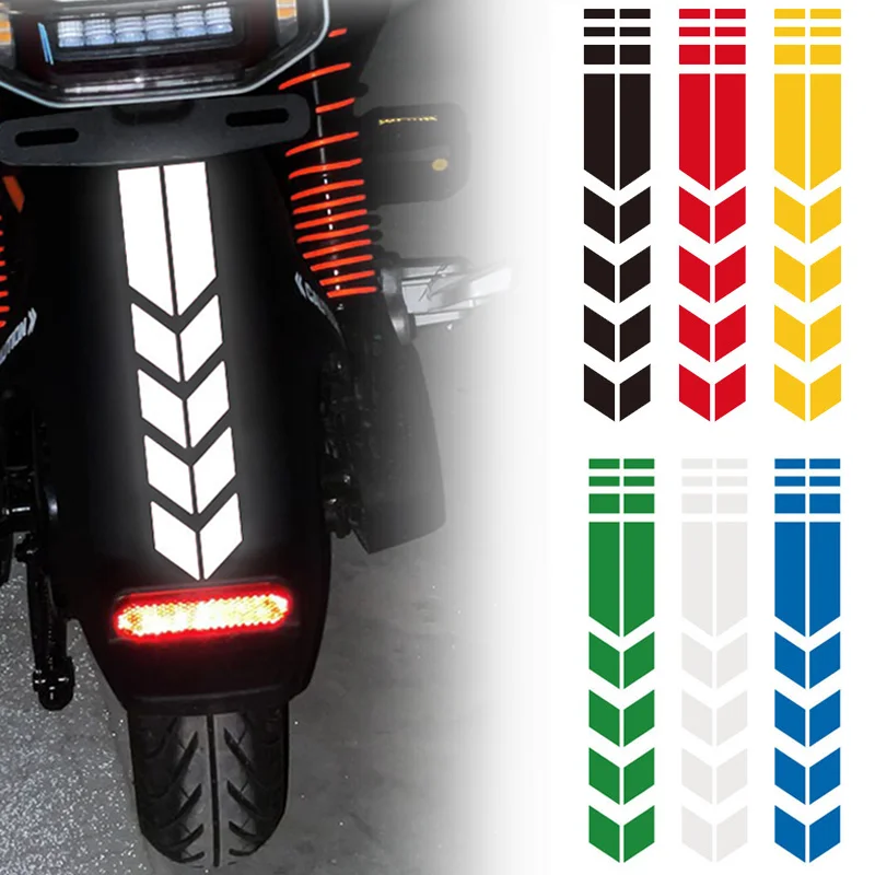 

Universal Motorcycle Sports Car Arrow Stripe Reflective Sticker Fender Paste Waterproof Safety Warning Sticker Moto Decoration